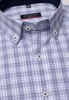 ETERNA LANGE MOUW OVERHEMD MODERN FIT POPELINE BLAUW / PAARS GERUIT