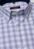ETERNA LANGE MOUW OVERHEMD MODERN FIT POPELINE BLAUW / PAARS GERUIT