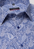 ETERNA LANGE MOUW OVERHEMD MODERN FIT POPELINE BLAUW / WIT PRINT