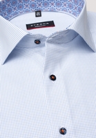 ETERNA LANGE MOUW OVERHEMD MODERN FIT POPELINE BLAUW GERUIT