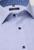ETERNA LANGE MOUW OVERHEMD MODERN FIT POPELINE BLAUW GERUIT