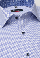 ETERNA LANGE MOUW OVERHEMD MODERN FIT POPELINE BLAUW GERUIT