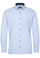 ETERNA LANGE MOUW OVERHEMD MODERN FIT POPELINE BLAUW GERUIT