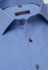 ETERNA LANGE MOUW OVERHEMD MODERN FIT POPELINE BLAUW PRINT