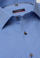 ETERNA LANGE MOUW OVERHEMD MODERN FIT POPELINE BLAUW PRINT