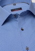ETERNA LANGE MOUW OVERHEMD MODERN FIT POPELINE BLAUW PRINT