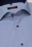 ETERNA LANGE MOUW OVERHEMD MODERN FIT POPELINE BLAUW PRINT