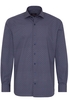 ETERNA LANGE MOUW OVERHEMD MODERN FIT POPELINE BRUIN / BLAUW PRINT