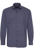 ETERNA LANGE MOUW OVERHEMD MODERN FIT POPELINE BRUIN / BLAUW PRINT