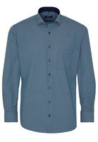 ETERNA LANGE MOUW OVERHEMD MODERN FIT POPELINE GROEN/BLAUW GERUIT