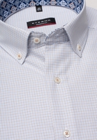 ETERNA LANGE MOUW OVERHEMD MODERN FIT POPELINE LICHTBLAUW / BEIGE