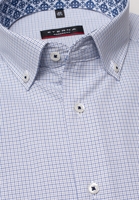 ETERNA LANGE MOUW OVERHEMD MODERN FIT POPELINE LICHTBLAUW / BEIGE