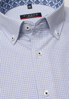 ETERNA LANGE MOUW OVERHEMD MODERN FIT POPELINE LICHTBLAUW / BEIGE