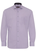 ETERNA LANGE MOUW OVERHEMD MODERN FIT POPELINE LICHTBLAUW / NAVY PRINT