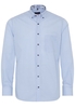 ETERNA LANGE MOUW OVERHEMD MODERN FIT POPELINE LICHTBLAUW / WIT GERUIT