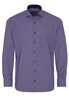 ETERNA LANGE MOUW OVERHEMD MODERN FIT POPELINE LILA / ZWART GERUIT