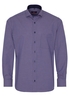 ETERNA LANGE MOUW OVERHEMD MODERN FIT POPELINE LILA / ZWART GERUIT