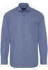ETERNA LANGE MOUW OVERHEMD MODERN FIT POPELINE MARINEBLAUW PRINT