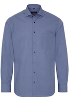 ETERNA LANGE MOUW OVERHEMD MODERN FIT POPELINE MARINEBLAUW PRINT