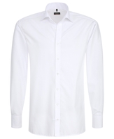 ETERNA LANGE MOUW OVERHEMD MODERN FIT POPELINE WIT UNI