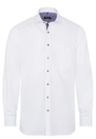 ETERNA LANGE MOUW OVERHEMD MODERN FIT POPELINE WIT UNI