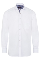 ETERNA LANGE MOUW OVERHEMD MODERN FIT POPELINE WIT UNI