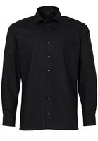 ETERNA LANGE MOUW OVERHEMD MODERN FIT POPELINE ZWART UNI