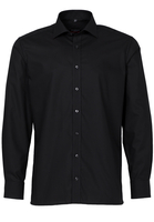 ETERNA LANGE MOUW OVERHEMD MODERN FIT POPELINE ZWART UNI