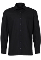 ETERNA LANGE MOUW OVERHEMD MODERN FIT POPELINE ZWART UNI