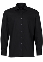 ETERNA LANGE MOUW OVERHEMD MODERN FIT POPELINE ZWART UNI
