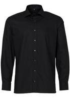 ETERNA LANGE MOUW OVERHEMD MODERN FIT POPELINE ZWART UNI