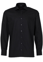 ETERNA LANGE MOUW OVERHEMD MODERN FIT POPELINE ZWART UNI