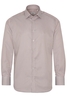 ETERNA LANGE MOUW OVERHEMD MODERN FIT SATIJNBINDING BEIGE / WIT