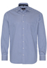 ETERNA LANGE MOUW OVERHEMD MODERN FIT SATIJNBINDING BLAUW/WIT