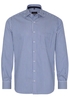 ETERNA LANGE MOUW OVERHEMD MODERN FIT SATIJNBINDING BLAUW/WIT
