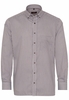 ETERNA LANGE MOUW OVERHEMD MODERN FIT SATIJNBINDING BRUIN/WIT