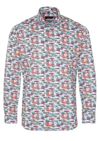 ETERNA LANGE MOUW OVERHEMD MODERN FIT SATIJNBINDING KLEURRIJK PRINT