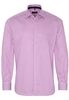 ETERNA LANGE MOUW OVERHEMD MODERN FIT SATIJNBINDING ROZE / WIT