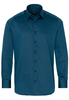 ETERNA LANGE MOUW OVERHEMD MODERN FIT SATIJNBINDING TURKOOIS UNI