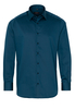 ETERNA LANGE MOUW OVERHEMD MODERN FIT SATIJNBINDING TURKOOIS UNI
