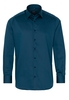 ETERNA LANGE MOUW OVERHEMD MODERN FIT SATIJNBINDING TURKOOIS UNI