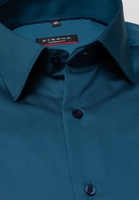 ETERNA LANGE MOUW OVERHEMD MODERN FIT SATIJNBINDING TURKOOIS UNI
