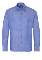 ETERNA LANGE MOUW OVERHEMD MODERN FIT SOFT TAILORING BLAUW UNI