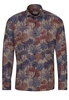 ETERNA LANGE MOUW OVERHEMD MODERN FIT SOFT TAILORING BRAUW/BRUIN PRINT