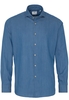 ETERNA LANGE MOUW OVERHEMD MODERN FIT SOFT TAILORING DENIM LICHTBLAUW
