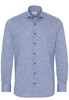 ETERNA LANGE MOUW OVERHEMD MODERN FIT SOFT TAILORING JERSEY BLAUW /