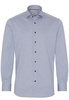 ETERNA LANGE MOUW OVERHEMD MODERN FIT SOFT TAILORING JERSEY BLAUW /