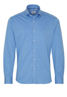 ETERNA LANGE MOUW OVERHEMD MODERN FIT SOFT TAILORING JERSEY LICHTBLAUW