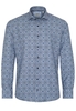 ETERNA LANGE MOUW OVERHEMD MODERN FIT SOFT TAILORING LINNEN BLAUW