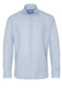 ETERNA LANGE MOUW OVERHEMD MODERN FIT SOFT TAILORING LINNEN LICHTBLAUW